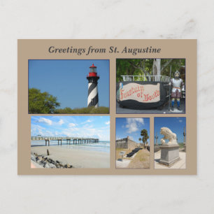 historiskt vykort för augustinus florida usa