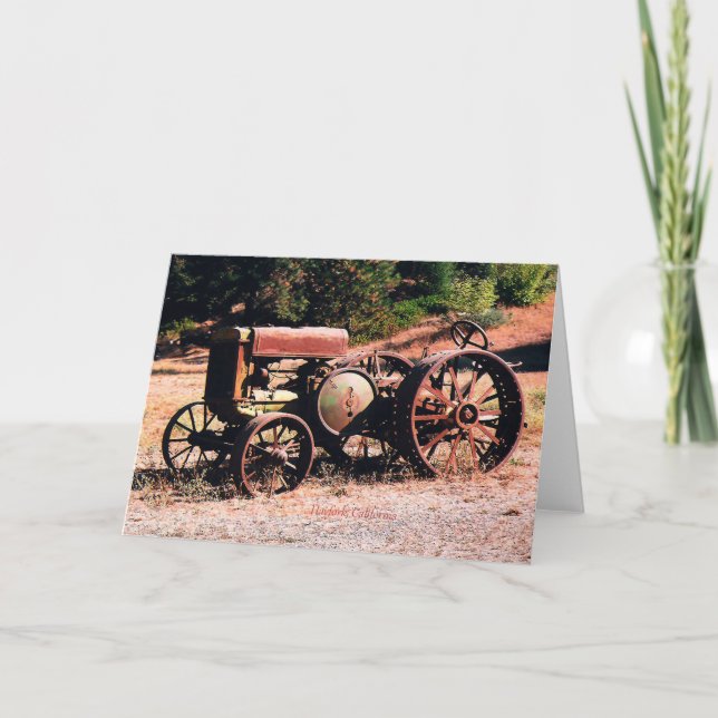 Historiskt Wildwood-traktor.. Kort (Framsida)