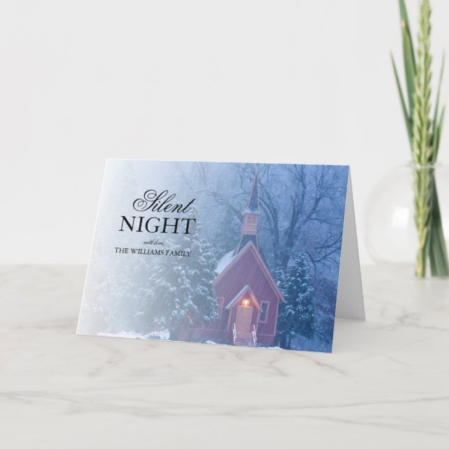 Historiskt Yosemite dalkapell - skurkrollsnowfall Helgkort (Framsida)