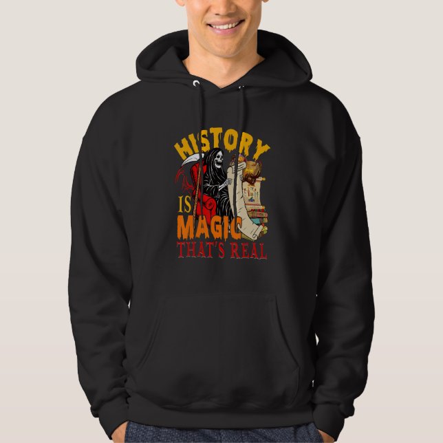 History Is Magic That's Real The Death Skeleton Te Hoodie (Framsida)