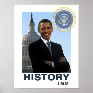 HISTORY Obama-installationen 1/20/09 Poster