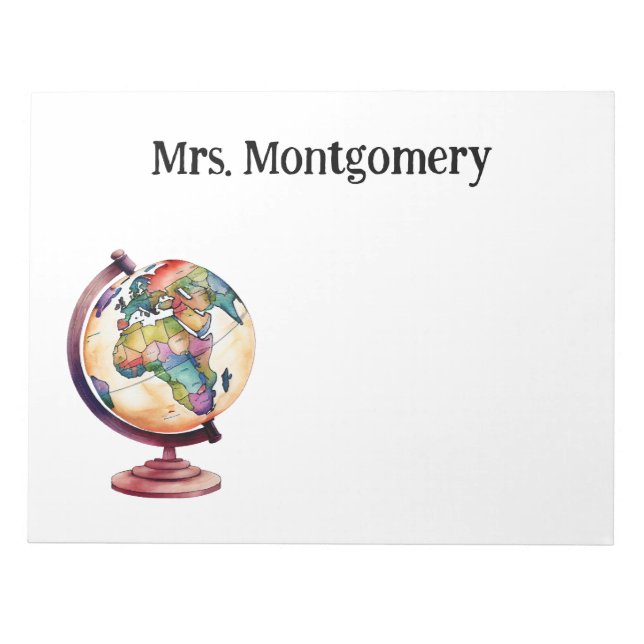History or Geography Teacher Appreciation Gift Anteckningsblock (Framsida)