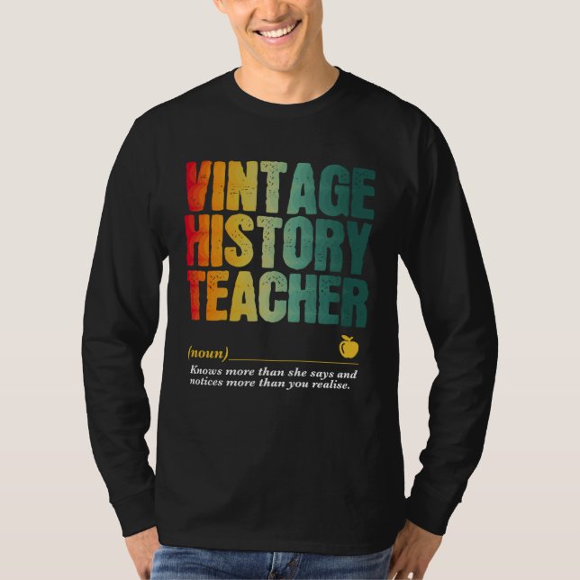 History Teacher Appreciation Week Back to School   T Shirt (Framsida)