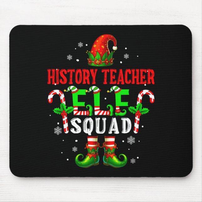 History Teacher Elf Squad Xmas Elf Hat Scute Ss Cu Musmatta (Framsidan)
