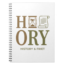 History Teacher Typography Design Anteckningsbok