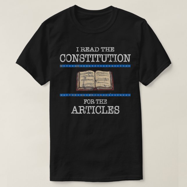 History Teachers Read the Constitution Distressed  T Shirt (Design framsida)