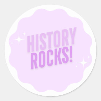 HISTOYROCKS! Stickers-Gifts för lärare Runt Klistermärke