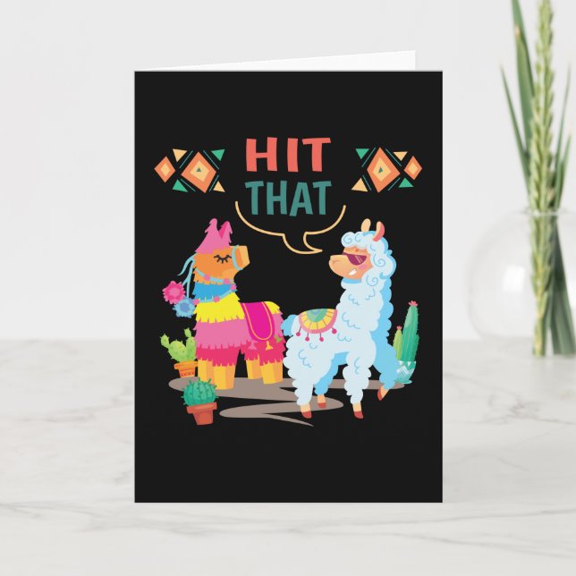 Hit That Pinata Birthday Kort (Framsida)