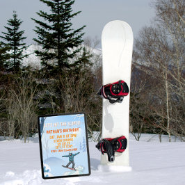 Hit the Slopes, Snowboard Boy Birthday Inbjudningar