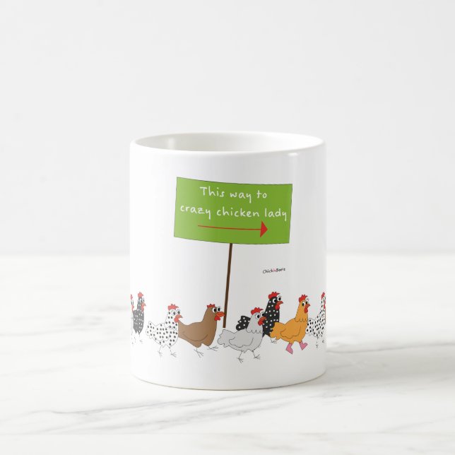 Hitåt till den galna fega damen kaffemugg (Center)