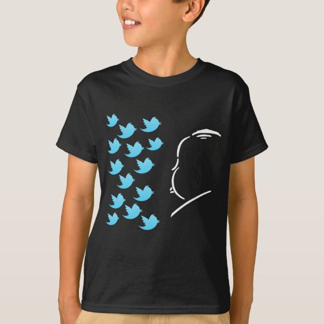 Hitch and Tweets T Shirt (Framsida)
