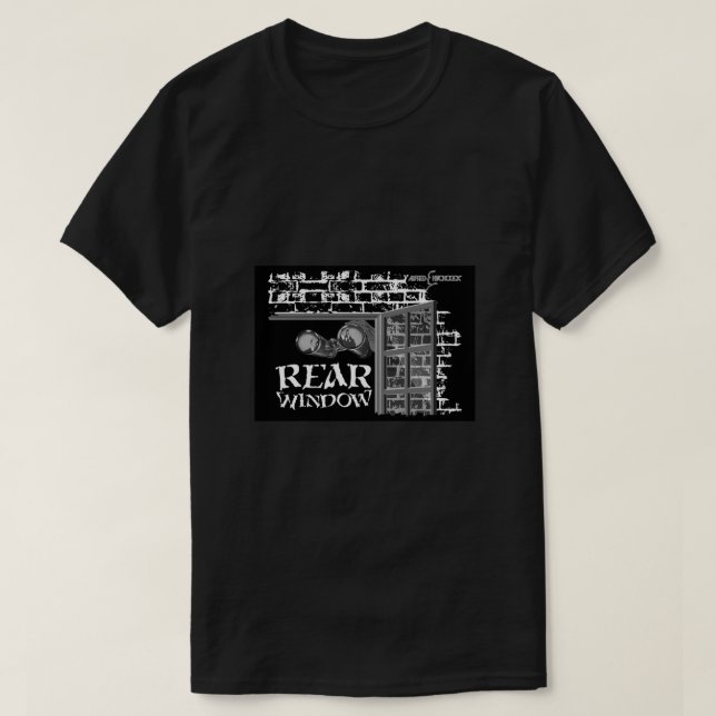 HITCHCOCK - BAKRE FÖNSTER 1 Poster T Shirt (Design framsida)