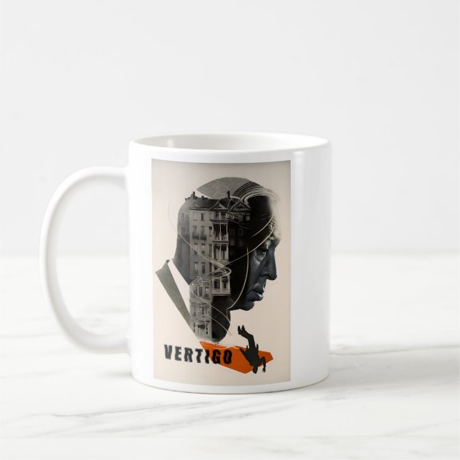 Hitchcock Dubbla Image Kaffemugg (Vänster)