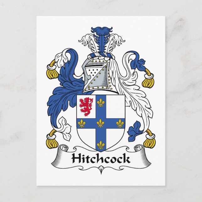 Hitchcock Family Crest Vykort (Framsida)