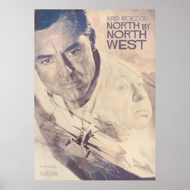 Hitchcock Fine Art North by Northwest Classic film Poster (Framsidan)