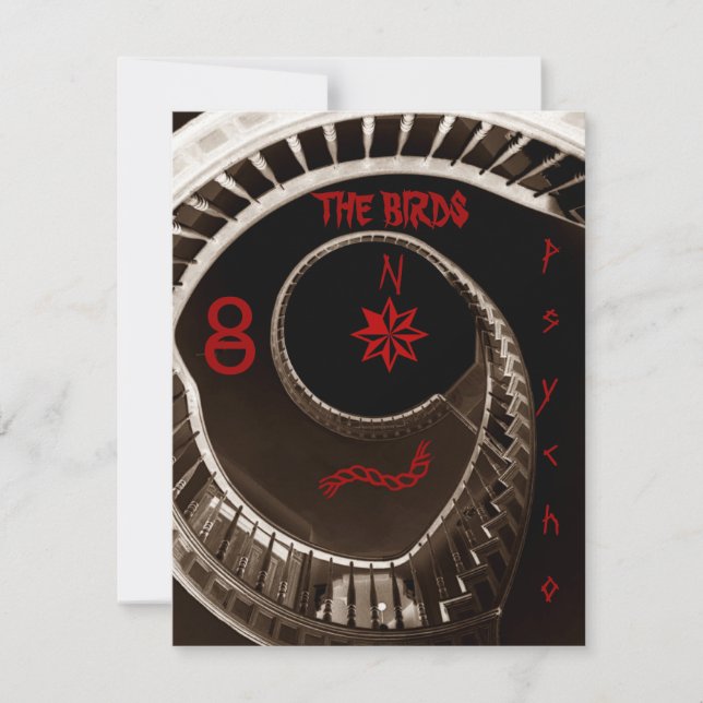 HITCHCOCKESQUE PARTY THEMINVITATION HITCHCOCK INBJUDNINGAR (Framsida)