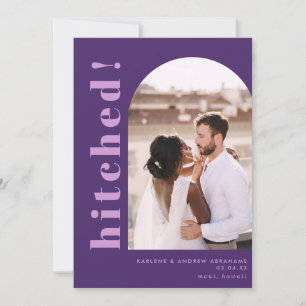 Hitched Arch Photo Lila Bröllop Elopement Meddelande
