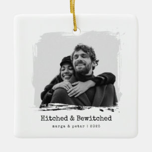 Hitched & Bewitched - Bröllop Photo Ornament