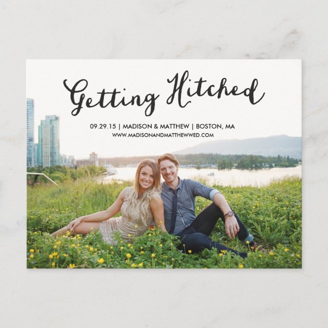 Hitched | Spara datumvykortet Meddelande Vykort (Framsida)