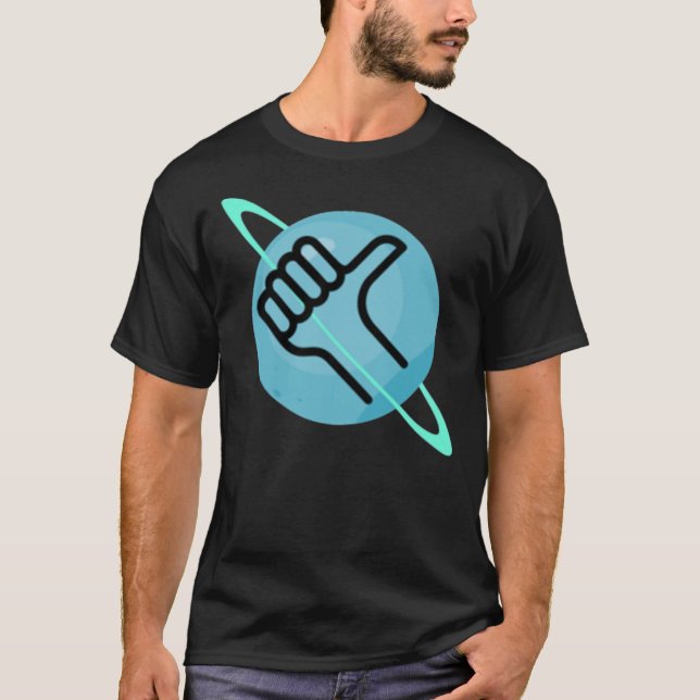 Hitchhiker&x27;s Guide to the Galaxy Thumbs up T Shirt (Framsida)