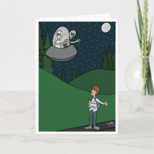 Hitchhiking Foled Greeting Card Kort