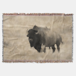Hitching a Ride - Bison-älskare Design Mysfilt