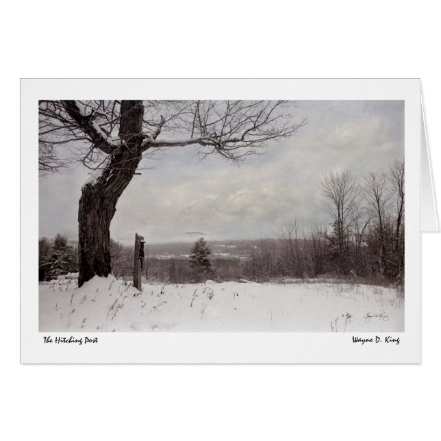 Hitching Post Hälsningskort (Framsidan Horizontal)