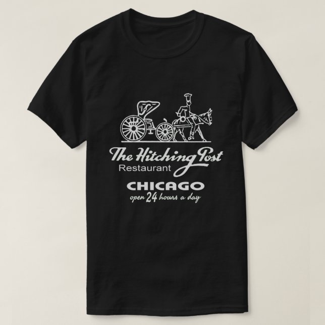 Hitching Post Restaurant, Chicago, IL T Shirt (Design framsida)