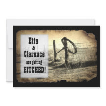 Hitching Post Wedding-inbjudan