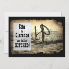 Hitching Post Wedding-inbjudan Inbjudningar