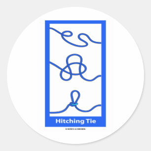 Hitching Tie (Kunskapsteknik) Runt Klistermärke