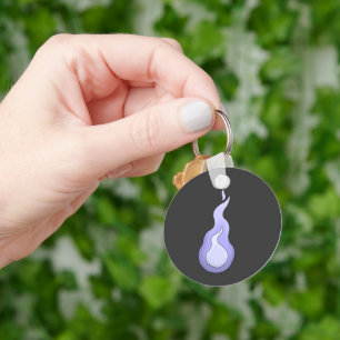 Hitodama Flame: Japansk Spirit Yokai Nyckelring