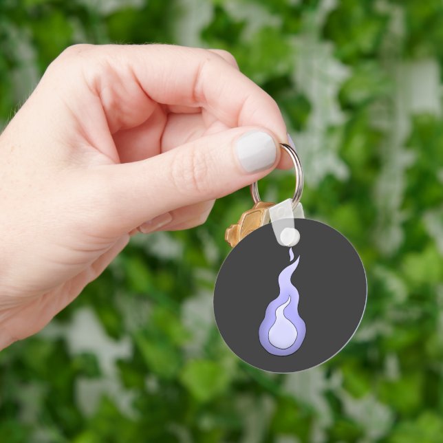 Hitodama Flame: Japansk Spirit Yokai Nyckelring (Hand)