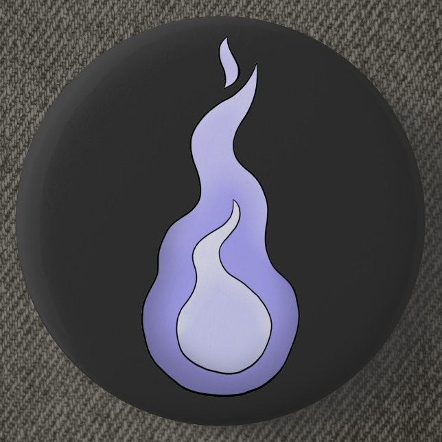 Hitodama Japansk Spirit Flame Knapp (Onibi Spirit Flame: Japanese Yokai Can Badge- Detail View)