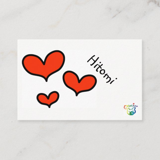 hitomi visitkort (Framsida)