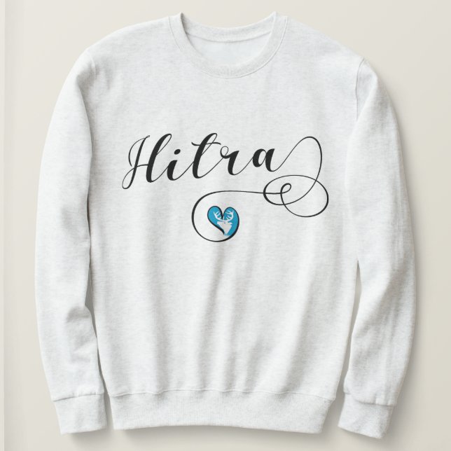 Hitra Flagga Heart, Norge T Shirt (Design framsida)