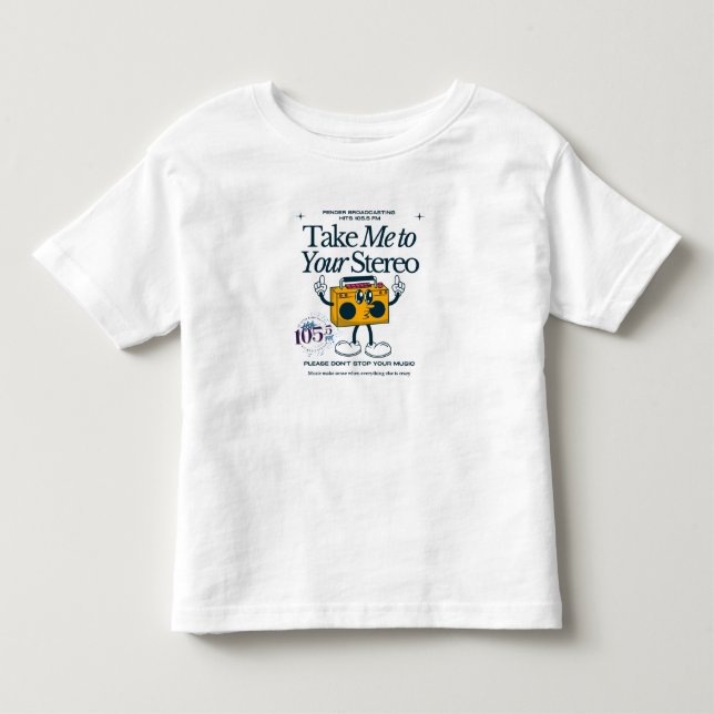 Hits 105,5 småbarn överst t shirt (Framsida)