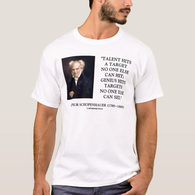 Hits för Schopenhauer talangsnille uppsätta som Tee Shirt (Framsida)