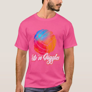 Hits 'N Giggles Volleyball Player Women Volleyball T Shirt