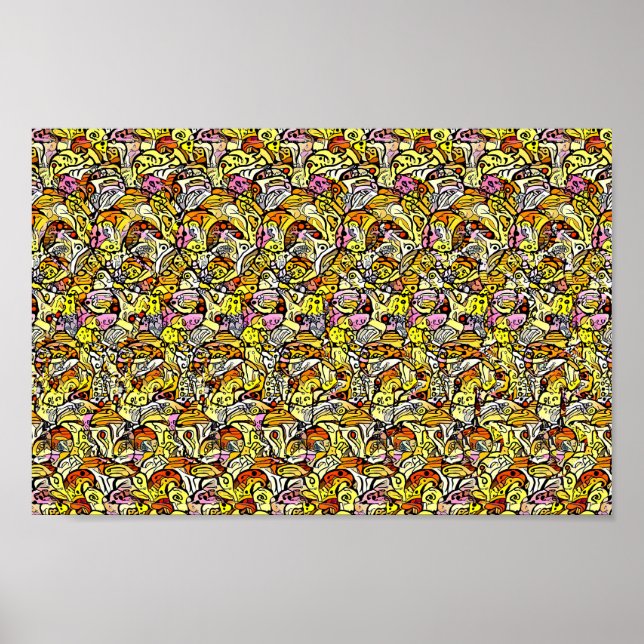 Hitta 5 skillnader - Gömt 3D-utskrift Poster (Framsidan)