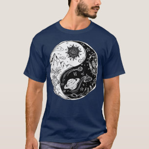 Hitta Balance Yin Yang, Positive Vibes Yoga Motiva T Shirt