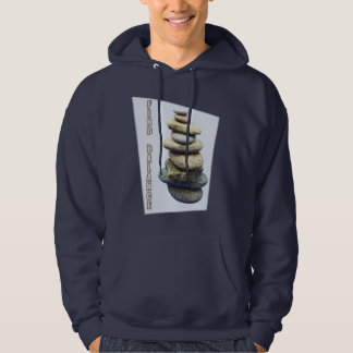 Hitta Balans Sten Zen Fotokollage Hoodie