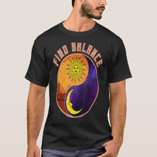 Hitta Balans Yin Yang Positiva Vibrationer Yoga Mo T Shirt