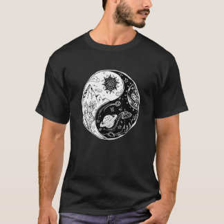 Hitta Balans Yin Yang Positiva Vibrationer Yoga Mo T Shirt