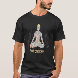 Hitta Balans Yogalärare Och Yoga T Shirt