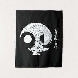 Hitta balans Zen Yin Yang Black White