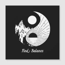 Hitta balans Zen Yin Yang Black White