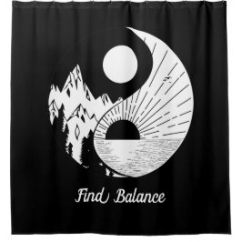 Hitta balans Zen Yin Yang Black White