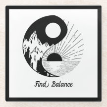 Hitta balans Zen Yin Yang Black White