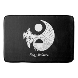 Hitta balans Zen Yin Yang Black White Badrumsmatta